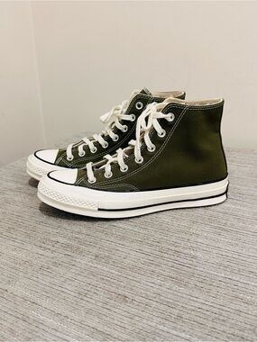 Converse Chuck 70 High Top Utility Green Olive Canvas Sneakers A00754C M6/W8